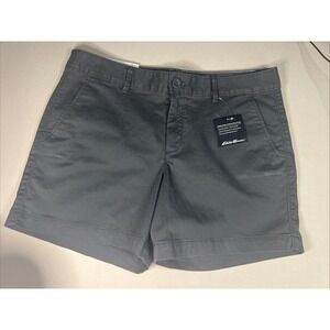 Eddie Bauer Legend Wash Shorts Womens Size 8 Ripstop Gray Outdoor Hiking Camping